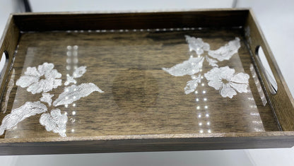 Wooden Silver Floral